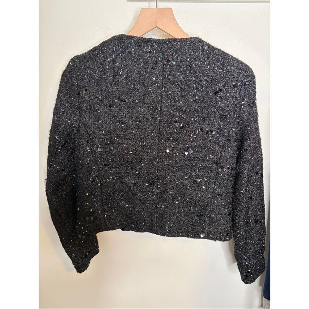 Zara Tweed Texture Sequin Jacket - Picture 3 of 8
